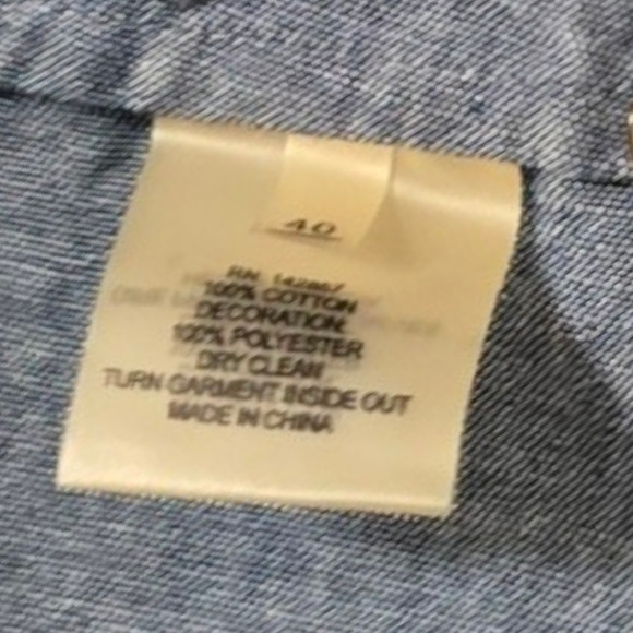 Elle Sasson Betty Sleeveless Shirtdress blue horses abstract size 40 8 medium - Picture 6 of 9